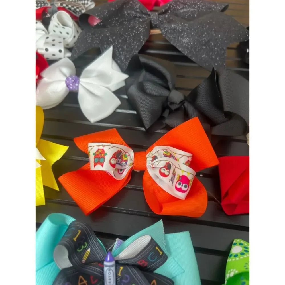 Bundle Of 18 Girls Hair Bows Perfect For Back To School BTS